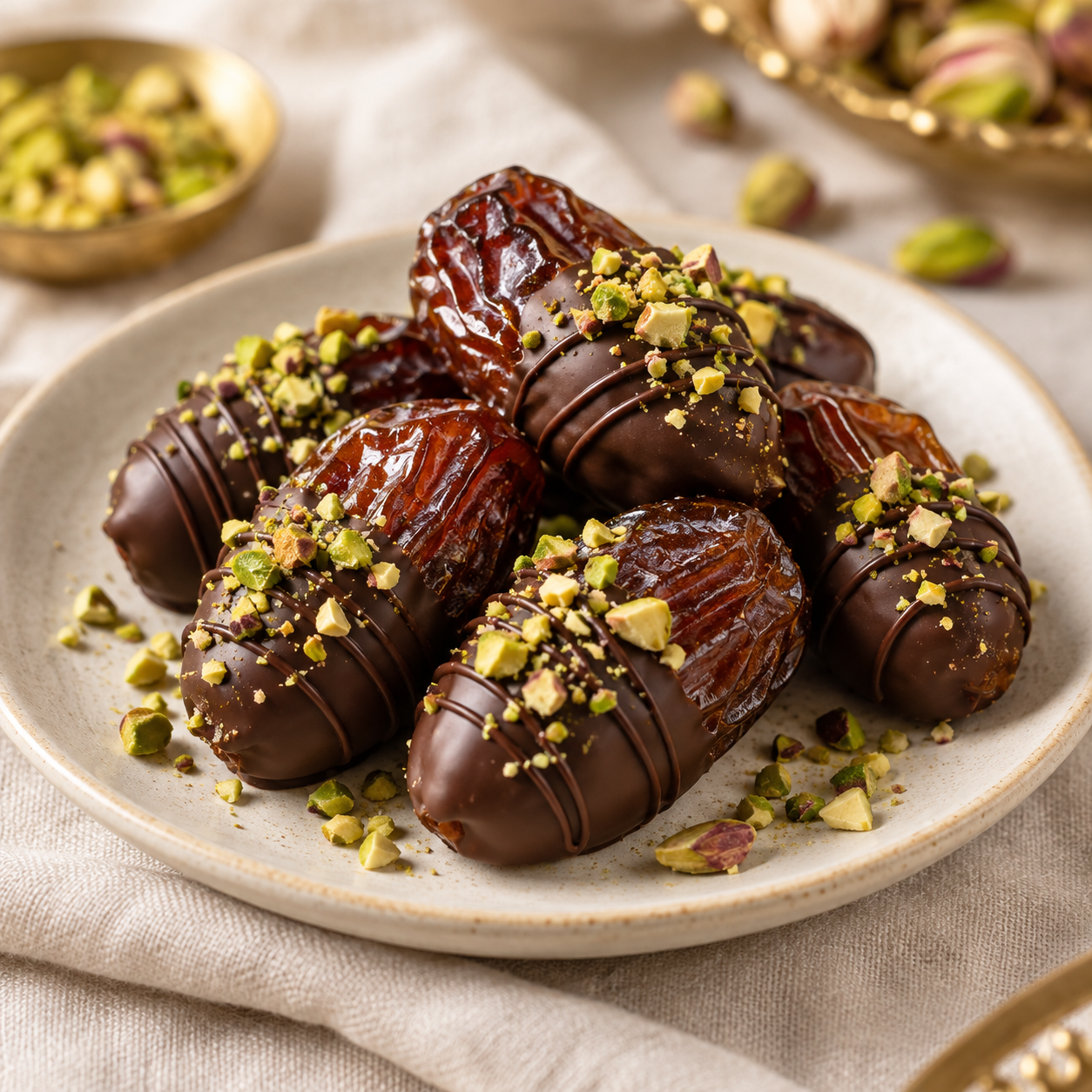 Dattes enrobées de chocolat
